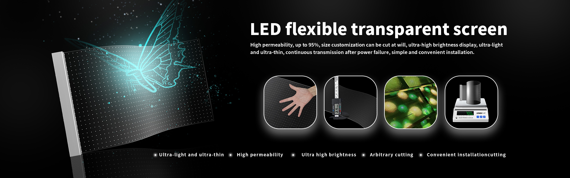 Chất lượng Màn hình phim trong suốt LED nhà máy sản xuất