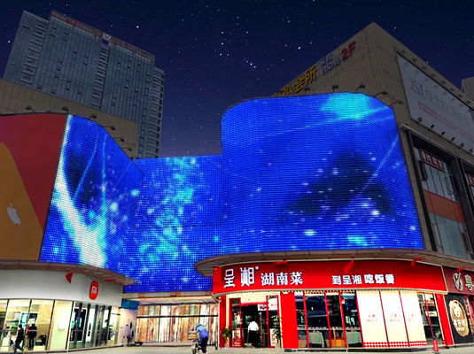 IP67 Waterproof DC12V RGB LED Mesh Screen for Outdoor Advertising and Building Facade
