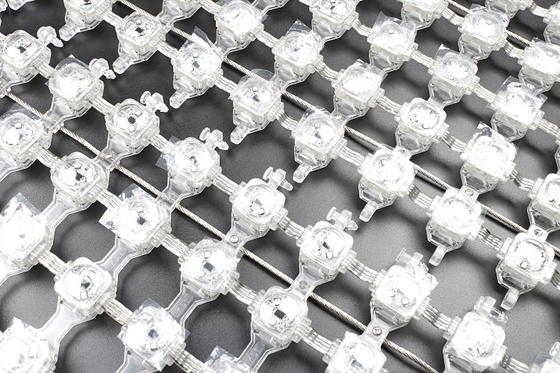 Flexible Mesh LED Screen Waterproof P50 RGB LED Curtain Display IP67 PC Body