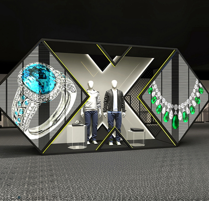 Mesh Grille LED Screen High Brightness RGB P2.6 Full Color Transparent Glass LED Display