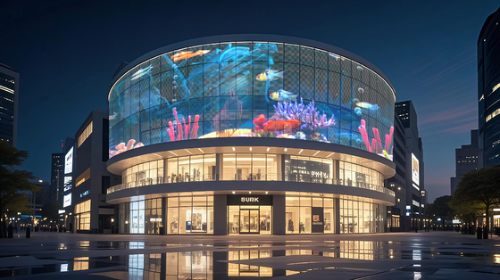 RGBW P20 Flexible Transparent LED Film Screen For Retail Store / Shopping Mall