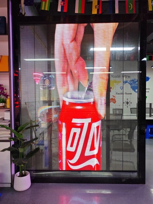 Indoor Transparent LED Display Screen SMD2020 LED Glass Window LED Display For Advertisement Mall