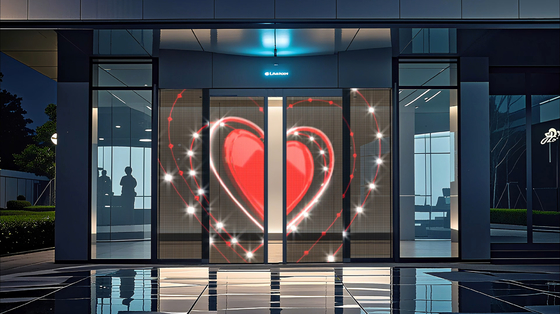 Adhesive LED Transparent Film Screen P10 Full Color Transparent LED Film