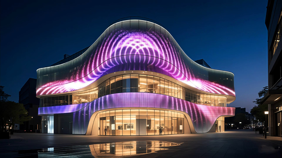 Adhesive LED Transparent Film Screen P10 Full Color Transparent LED Film