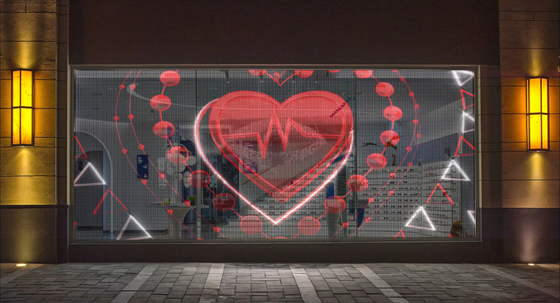 P6 Adhesive Transparent LED Film Display , Super Slim LED Film Screen