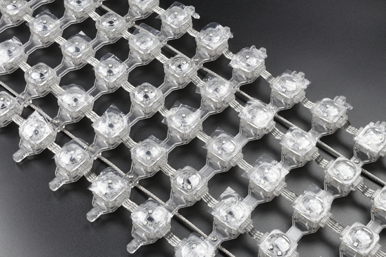 12V Outdoor LED Point Light Display Permanent Shopping Building Advertising LED Screen Mesh