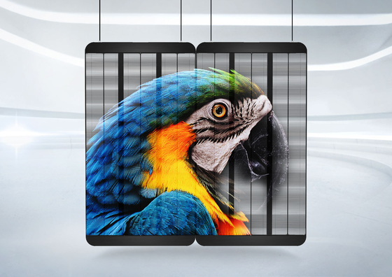 P2.6-P6.3 IP65 Transparency LED Grille Screen For Shopping Malls / Exhibition Halls