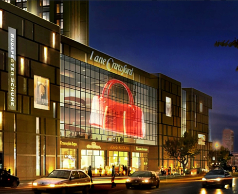 P2.6-P6.3 IP65 Transparency LED Grille Screen For Shopping Malls / Exhibition Halls