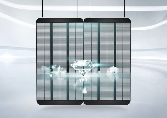 P3.91 Led Transparent Screen Display Grille Full Color Led Ice Screen Indoor Electronic Advertising Screen Glass Window