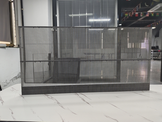 Customized Full Color Transparent Display Screen For Building Facades / Glass Curtain Walls