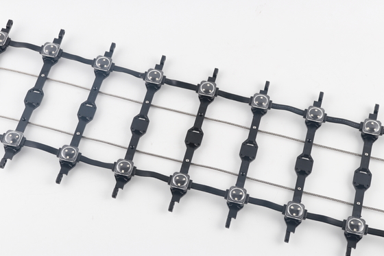 IP67 LED Grid Screen RGB 12V High Brightness LED Screen Mesh For Building Decoration