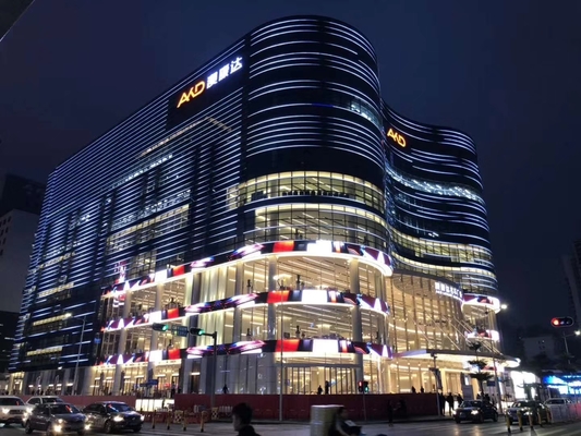 IP67 Waterproof LED Mesh Screen 25mm DMX512 LED Grid Display For Advertising