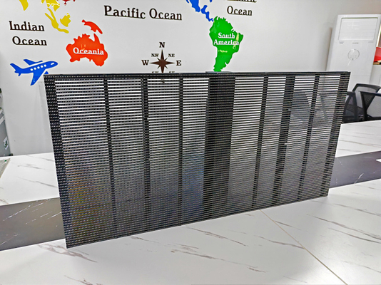 Mesh Grille  Screen High Brightness See Through RGB P2.6 Large Indoor Glass LED Screen