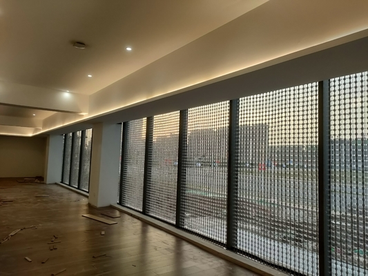 Foldable RGB Full Color DMX SPI LED Pixel Mesh Screen For Facade Building Lighting