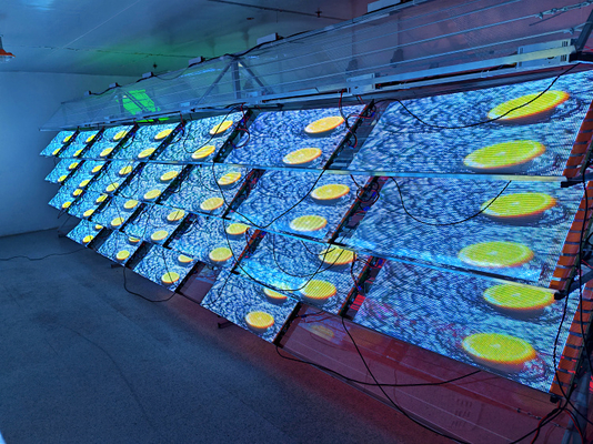 HD P4 Indoor Ultra Thin LED Transparent Film Screen For LED Billboard Display