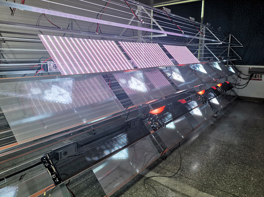 Bright P5 5V LED Transparent Film Screen For Glass Windows Innovative Display