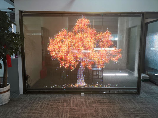 Transparent LED Screen High Brightness Display Clear Glass Window LED Video Wall Flexible Panel 