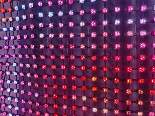 P62.5 3840Hz High Refresh Rate Waterproof RGB LED Mesh Curtain Screen Outdoor Building Facade Video Wall Display