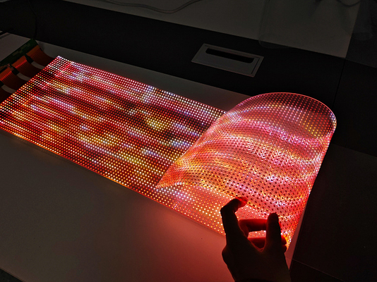 Full Color Flexible Transparent LED Film P8 240mm×1000mm For Commercial Advertisement Display