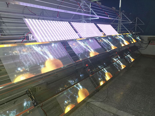Custom P6.25 IP67 Waterproof Self-Adhesive LED Film Display for Glass Window Advertising