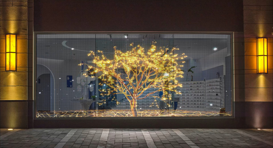 Advertising Transparent LED Film Screen Outdoor Hanging LED Film Display