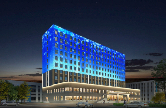 Flexible Full Color RGB IP67 DC12V LED Mesh Screen For Outdoor Shopping Mall Lighting