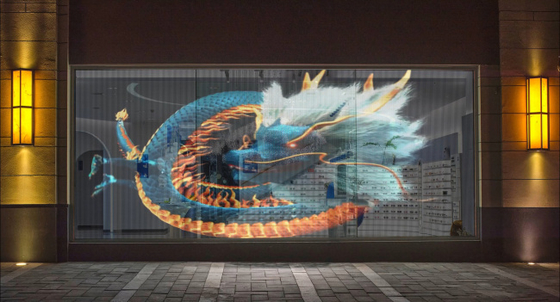 P20 2500CD 50000HS Transparent LED Wall Display , 95% Transparency Glass LED Screen