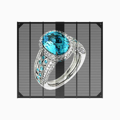 RGB Full Color P2.6 Indoor DC5V Grille LED Screen IP67 Transparent LED Curtain Screen