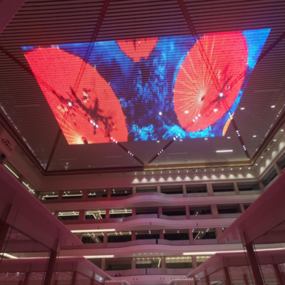 SMD3535 P100 LED Mesh Display Outdoor IP67 Waterproof LED Grid Screen Light For Advertising