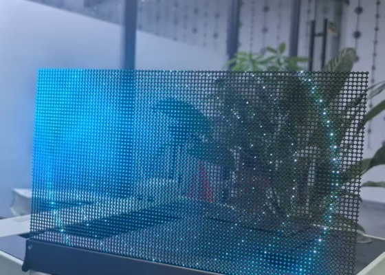P2.6 LED Grille Display High Brightness For Shopping Malls Glass Windows SDK Digital Poster