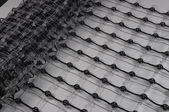 IP67 Outdoor Flexible LED Curtain Screen Manufacturer P100 Customized LED Mesh Curtain