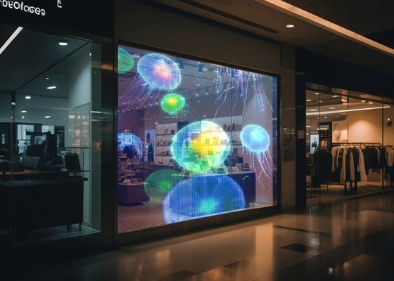 High Definition P4 LED Transparent Film Screen RGB DC5V for Indoor Video Wall With Easy Installation