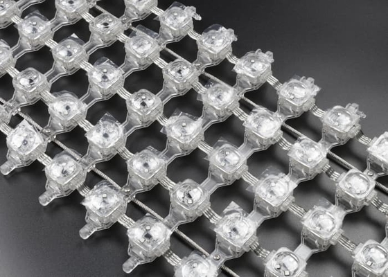 P50 Transparent Full Color LED Mesh Display Waterproof Outdoor LED Display For Building Walls