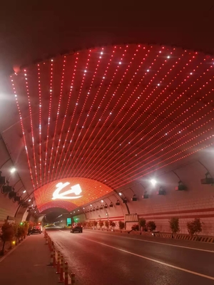 PC DMX512 SMD5050 LED Mesh Display P50 For Outdoor Buildings Easy Installation