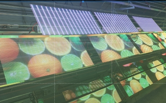 Ultra Thin Adhesive Glass Window LED Display , Outdoor Flexible LED Film