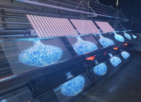 LED Flexible Transparent Film Display 5V Easy Installation  for Commercial Dynamic Visuals