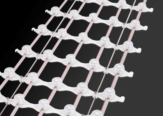 Full Color RGB P50 SMD5050 LED Mesh Screen DMX 512 Control Flexible IP67 Outdoor Video Wall