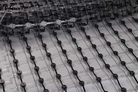 Newest Product P143 DMX512 RGB Waterproof Point Lights Christmas Lights Flexible Transparent Led Mesh Screen Display