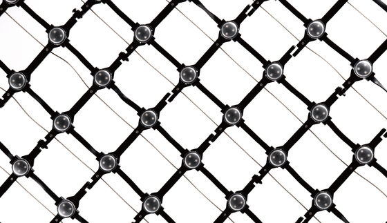 P125 RGB PC DMX512 SMD3535 LED Mesh Display For Outdoor Buildings Easy Installation