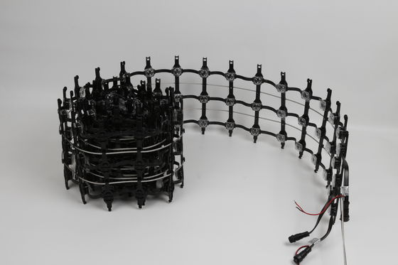 Eagerled P62.5 Full Color RGB Building Waterproof Led Video Wall Mesh Curtain Led Screen Outdoor Led Grid Wall Screen Display