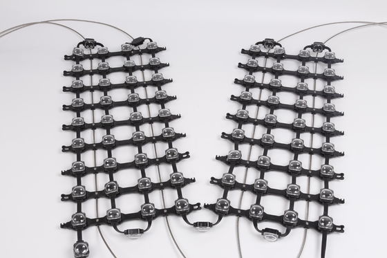 Eagerled P62.5 Full Color RGB Building Waterproof Led Video Wall Mesh Curtain Led Screen Outdoor Led Grid Wall Screen Display