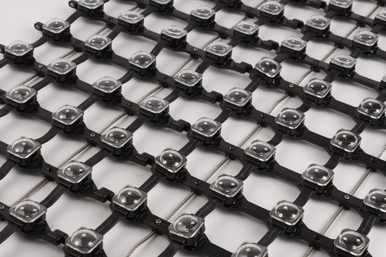 High Brightness P125 DC12V Curtain Shop Window Glass Tv Led Panels Mesh Display Transparent Led Screen