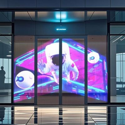 P6 Ultra Thin Light Flexible Transparent Screen Led Film Self Adhesive Transparent Flexible Led Screens for Glass Window Wall