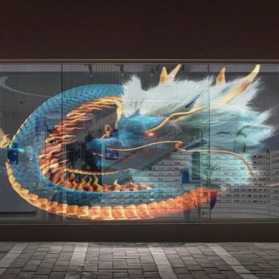 High Brightness P8 Transparent LED Display Screen Indoor Advertising Glass Window with LED Transparent Film