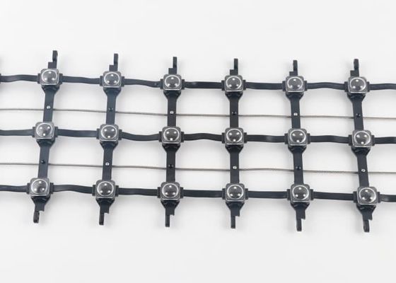 DC12V IP67 Outdoor Waterproof P83 Flexible LED Mesh Screen Display Grid Screen for Shopping Malls Retail Stores and Landscape