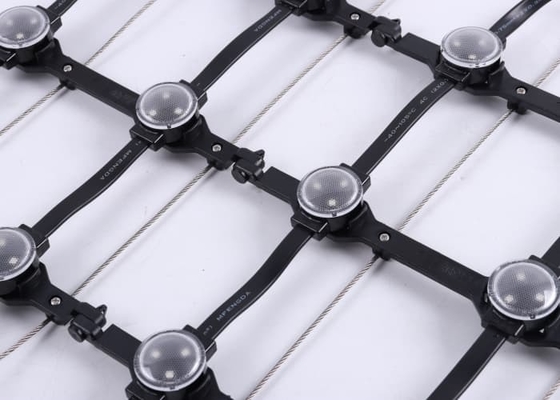 P100 Outdoor Large Flexible LED Mesh Curtain Digital LED Display Screen Building Decoration Seamless Splicing