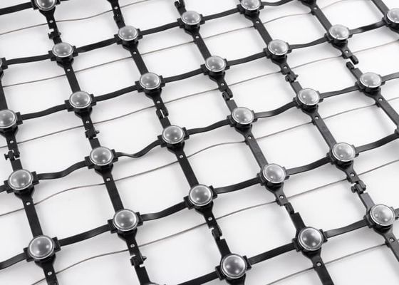 Ip67 Waterproof Outdoor Flexible Scrolling LED Mesh Display Transparent Grid Screen Mesh P125 For Advertisement