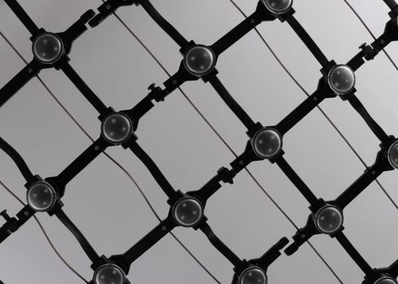 Ip67 Waterproof Outdoor Flexible Scrolling LED Mesh Display Transparent Grid Screen Mesh P125 For Advertisement