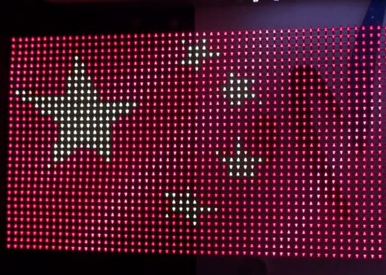 Ip67 Waterproof Outdoor Flexible Scrolling LED Mesh Display Transparent Grid Screen Mesh P125 For Advertisement