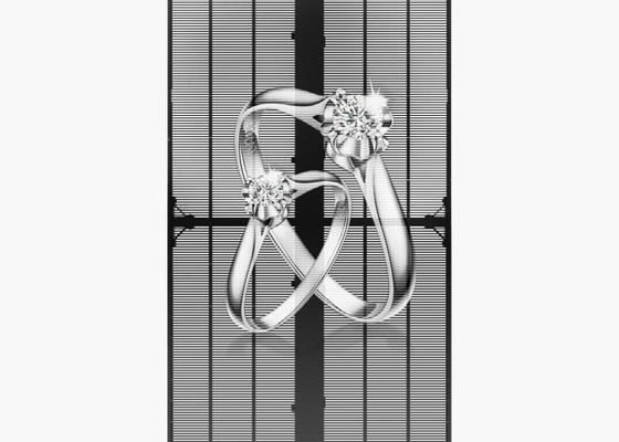 4000-4500cd Custom Indoor LED Transparent Display Screen P3.9 500*1000mm for Shopping Malls Full Color Grating Design